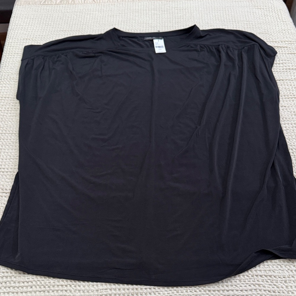 Women’s Plus Size Lane Bryant Black Short Sleeve Dress Top
